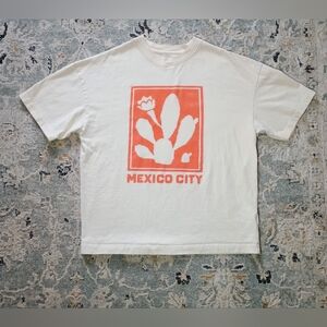Urban Outfitters | Mexico City Tee | Cream & Orange | Men's Small